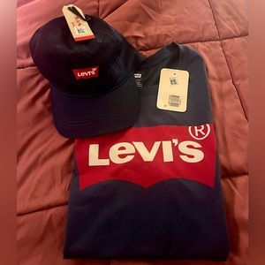 NWT Authentic Levi’s® T-Shirt (XXL) & Adjustable Baseball Cap Combo. Must Have!